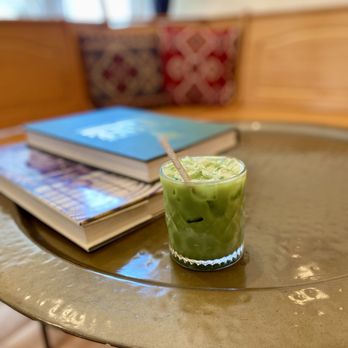 Ruya - Matcha latte with amaretto syrup - Coffee & Tea Near Me - St. Petersburg, Florida Ruya - Matcha latte with amaretto syrup - Coffee & Tea Near Me - St. Petersburg, Florida