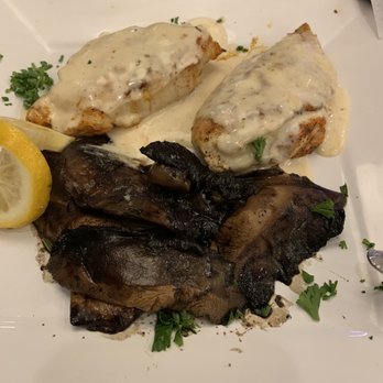Anthonys - Stuffed Chicken w/mozzarella and spinach and sautéed portabella mushrooms - Pizza Near Me - Pasadena, Maryland Anthonys - Stuffed Chicken w/mozzarella and spinach and sautéed portabella mushrooms - Pizza Near Me - Pasadena, Maryland
