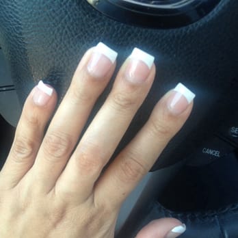 Allure Nails and Spa - My white tips + gel - Nail Salons Near Me - Fullerton, California