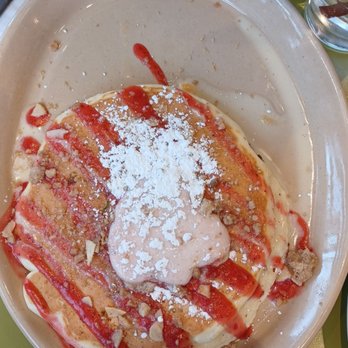 Snooze, an A.M. Eatery - strawberry pancake - Breakfast & Brunch Near Me - Orange, California Snooze, an A.M. Eatery - strawberry pancake - Breakfast & Brunch Near Me - Orange, California