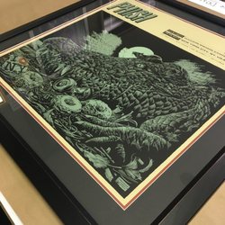 Paragon Framing and Art - Screen printed poster framed double matted with UV glass.