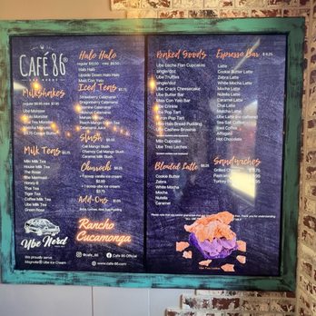 Cafe 86 - Digital menu. - Desserts Near Me - Rancho Cucamonga, California Cafe 86 - Digital menu. - Desserts Near Me - Rancho Cucamonga, California