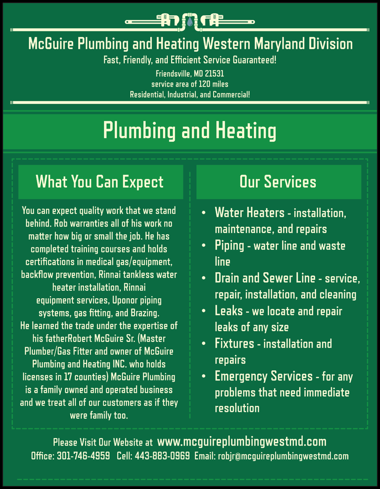 Slide of McGuire Plumbing