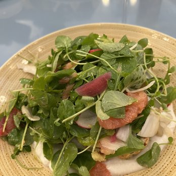 Skylark Diner - *New* Cauliflower Steak Salad/ grapefruit, pickled fennel & red onions, watercress, charred cauliflower steak atop cauliflower purée - Diners Near Me - Edison, New Jersey Skylark Diner - *New* Cauliflower Steak Salad/ grapefruit, pickled fennel & red onions, watercress, charred cauliflower steak atop cauliflower purée - Diners Near Me - Edison, New Jersey