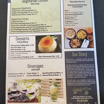 Pho Ca Dao Grill - Menu Back page - Vietnamese Near Me - Escondido, California Pho Ca Dao Grill - Menu Back page - Vietnamese Near Me - Escondido, California
