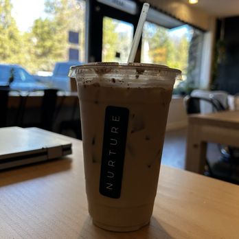 Nurture Coffee  Eats - Large iced Nurture - Coffee & Tea Near Me - Bass Lake, California