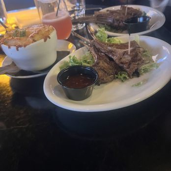 STATS Restaurant & Bar - Mac N Cheese & 2 orders of Lamb Chops - Sports Bars Near Me - Charlotte, North Carolina STATS Restaurant & Bar - Mac N Cheese & 2 orders of Lamb Chops - Sports Bars Near Me - Charlotte, North Carolina