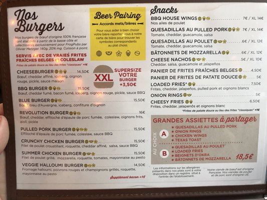 Menu photo 7 The Frog & Underground Paris, 75 Menu photo 7 The Frog & Underground Paris, 75