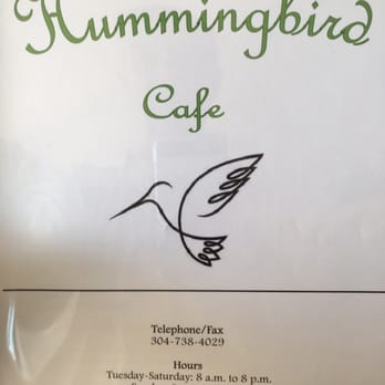 Hummingbird Cafe - Front of menu - Breakfast & Brunch Near Me - Wiley Ford, West Virginia