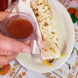 La Rosita Cafe - Breakfast burrito.  My boyfriend couldn't say enough good things about the food!