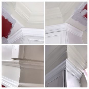 Payless Kitchen Cabinets - This is one of the reasons why we had to ask Nelson to come back. Uneven, too big crown molding. We were told it was 3 inch. it's 4 inches - General Contractors Near Me - Glendale, California Payless Kitchen Cabinets - This is one of the reasons why we had to ask Nelson to come back. Uneven, too big crown molding. We were told it was 3 inch. it's 4 inches - General Contractors Near Me - Glendale, California