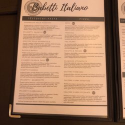 Babetti Ristorante - Entree and pizza menu