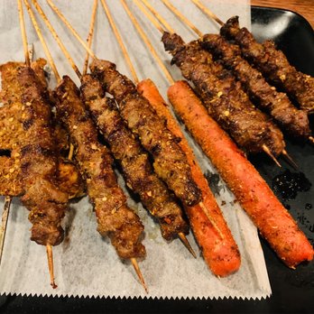 Top SF BBQ - skewered meat and carrots - Barbeque Near Me - San Francisco, California