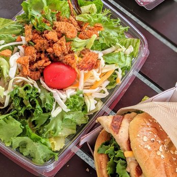 Chick-fil-A - 2 Side Salad + Grilled Chicken Sandwich - Fast Food Near Me - Sunnyvale, California Chick-fil-A - 2 Side Salad + Grilled Chicken Sandwich - Fast Food Near Me - Sunnyvale, California