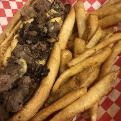 Big Al's Bar and Grill - Brisket hoagie with cheese sauce and French fries