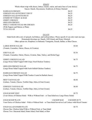 Menu photo 2 27 West Family Restaurant Vale, NC Menu photo 2 27 West Family Restaurant Vale, NC