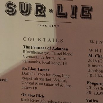 Sur Lie - New American Near Me - Portland, Maine
