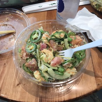 Hello Poke Bowl - Already eaten half. Large bowls. This is the amazing. - Sushi Bars Near Me - Augusta, Georgia Hello Poke Bowl - Already eaten half. Large bowls. This is the amazing. - Sushi Bars Near Me - Augusta, Georgia