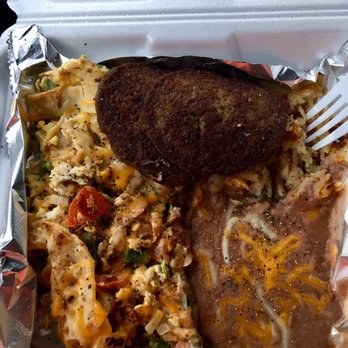 The Bean Cafe - Migas plate with hash browns and sausage! - Breakfast & Brunch Near Me - Presidio, Texas The Bean Cafe - Migas plate with hash browns and sausage! - Breakfast & Brunch Near Me - Presidio, Texas