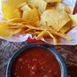 a bowl of salsa and chips a bowl of salsa and chips