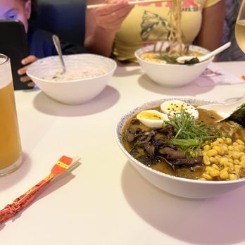 Sally’s - MUSHROOM MISO RAMEN JERK CHICKEN RAMEN Rice n Peas - Caribbean Near Me - Brooklyn, New York