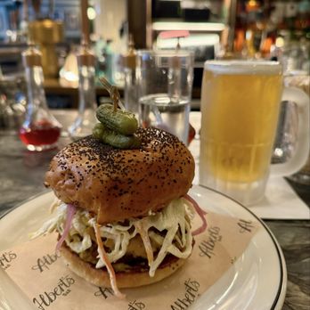 Albert's Bar - Chicken sandwich and an ice cold Kolsch - Cocktail Bars Near Me - New York, New York