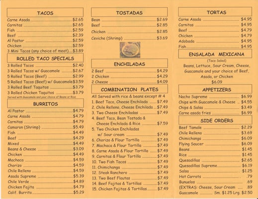 Menu photo 4 Macho's Taco Shop La Mesa, CA Menu photo 4 Macho's Taco Shop La Mesa, CA
