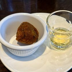 Kings Arms - Haggis bowel with a dram of whiskey.