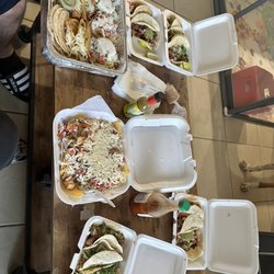 Ernestos's Taco Shop - Our order.