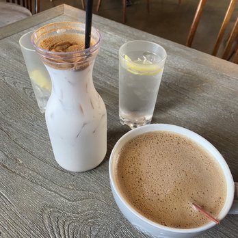 Sage Social Eatery - Horchata drink , chocolate latte - Latin American Near Me - Covina, California