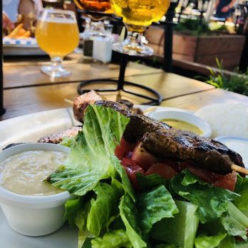 Das Bierhauz - Mountain View - Delicious Lamb Souvlaki with real German Beers - Beer Gardens Near Me - Mountain View, California