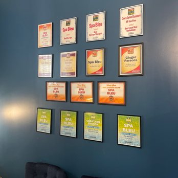 Spa Bleu - Spa Bleu award wall - Massage Therapy Near Me - Savannah, Georgia Spa Bleu - Spa Bleu award wall - Massage Therapy Near Me - Savannah, Georgia