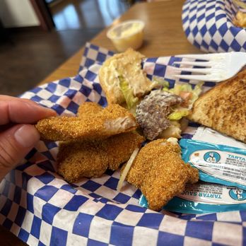 Steakfinger House - Over cooked 6. Catfish Basket (Entrée) - American Near Me - Tulsa, Oklahoma Steakfinger House - Over cooked 6. Catfish Basket (Entrée) - American Near Me - Tulsa, Oklahoma