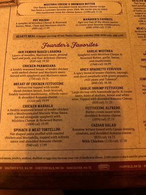 Menu photo 7 The Old Spaghetti Factory Indianapolis, IN Menu photo 7 The Old Spaghetti Factory Indianapolis, IN