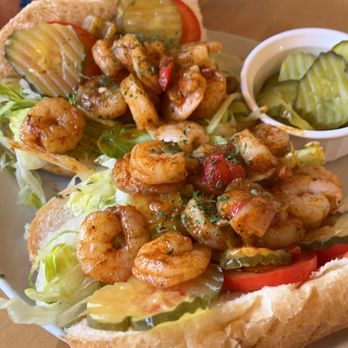 Poboyz - Shrimp Po Boy. Came sautéed which when I think of poboy I think crispy juicy fried meat on a sandwich unless asked specifically dif. - Cajun/Creole Near Me - Tigard, Oregon Poboyz - Shrimp Po Boy. Came sautéed which when I think of poboy I think crispy juicy fried meat on a sandwich unless asked specifically dif. - Cajun/Creole Near Me - Tigard, Oregon