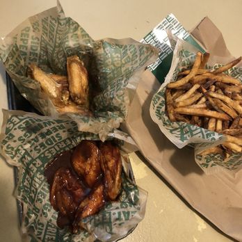 Wingstop - Half bbq/half something else & stale fries - Chicken Wings Near Me - San Marcos, California