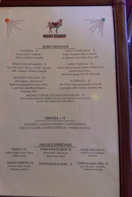 Menu photo 7 Ghost Donkey Las Vegas, NV