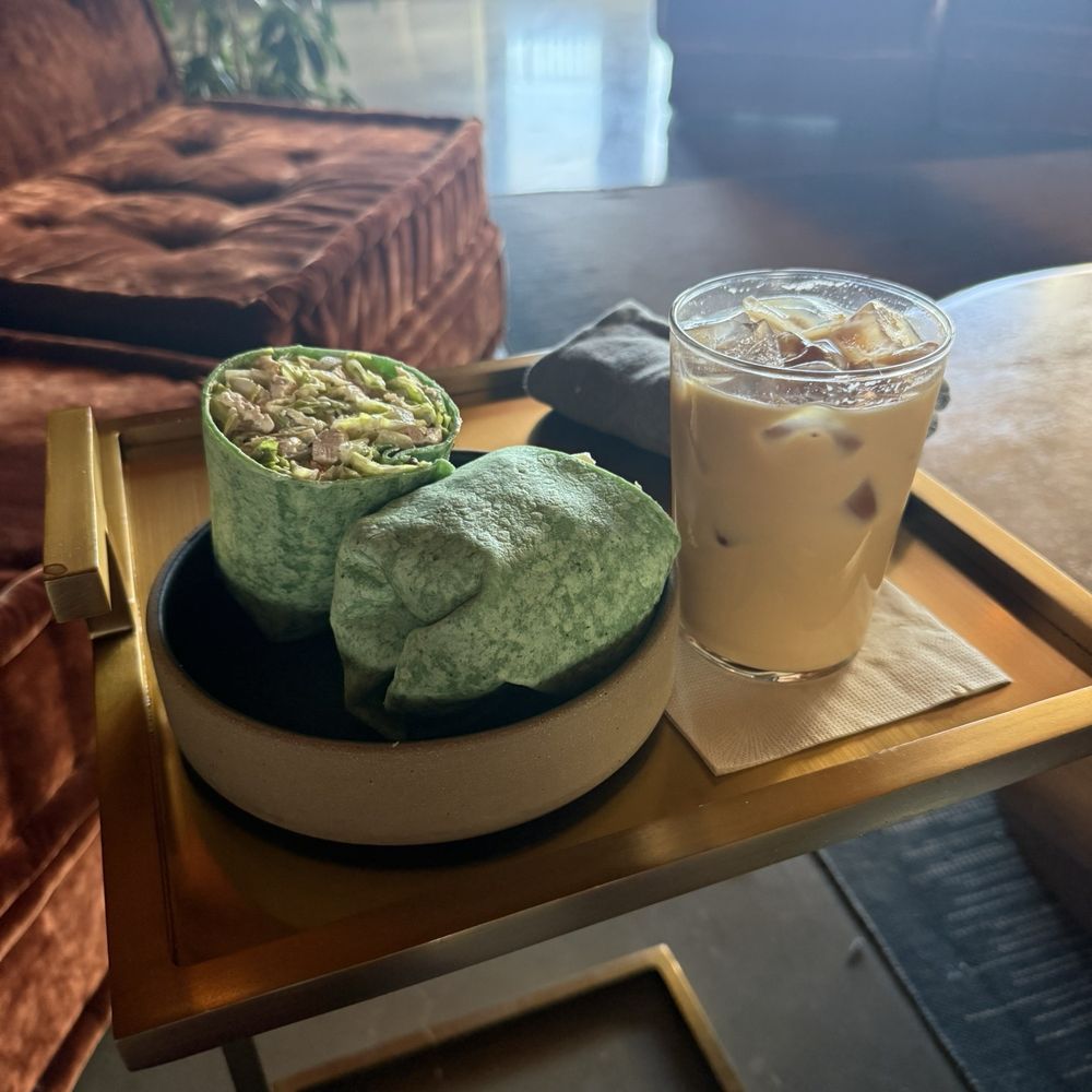 Dawn Cafe - Caesar salad wrap, iced latte - Coffee & Tea Near Me - Nashville, Tennessee