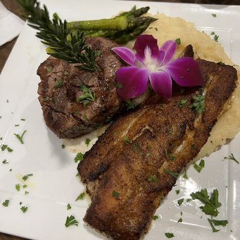 12A Buoy - Surf and turf (filet mignon and blackened grouper) - Seafood Near Me - Fort Pierce, Florida