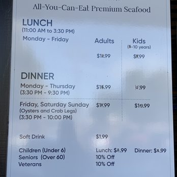 Oasis Bay Sushi + Seafood Buffet - Current prices 2022 - Buffets Near Me - Chandler, Arizona