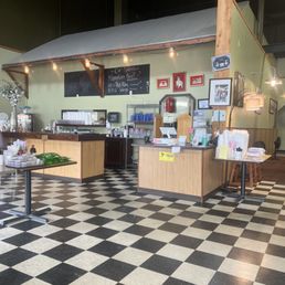 Serving counter and kitchen