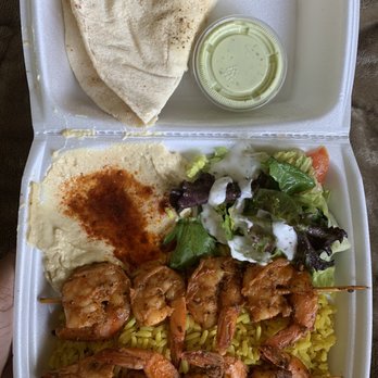The Green Olive - 4. Shrimp Kabob - Mediterranean Near Me - Long Beach, California The Green Olive - 4. Shrimp Kabob - Mediterranean Near Me - Long Beach, California