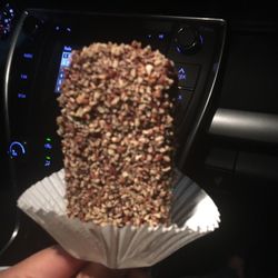 La Fuente Michoacana - Paleta de nuez dipped in chocolate and coated with peanuts!!!