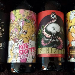 Big Red Liquors Cask Strength - Black Acre Sassy Pants, 3 Floyds Wig Splitter, 18th St Sinister DIPA, and Against the Grain Kentucky Ryed Chiquen. Nice 4-pack