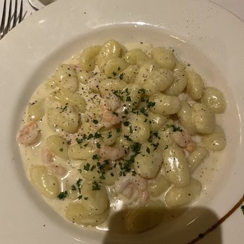 Baci Restaurant - Gnocchi Ai Tre Formaggi with shrimp added - Italian Near Me - Burnaby, British Columbia