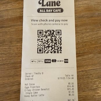 Kerbey Lane Cafe - South - Receipt - American Near Me - Austin, Texas
