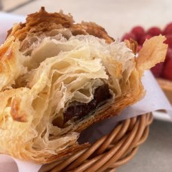 Café Madeleine - Chocolate croissant: flakey, buttery, true chocolate flavor--delicious!!