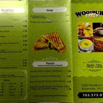 Woodburn Cafe - Menu - Cafes Near Me - Annandale, Virginia