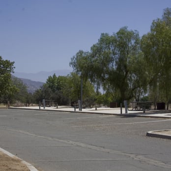 Lake Perris - if you RV as a way to get to know people, you will love the full hook up sites.  Pictured are 5 spots $45/night each - Parks Near Me - Perris, California