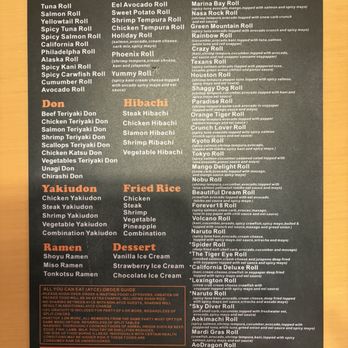 Aokicho - Menu - Sushi Bars Near Me - League City, Texas
